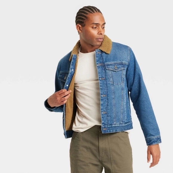 Goodfellow & Co Other - Goodfellow & Co Denim Jacket with Brown Sherpa Lining
